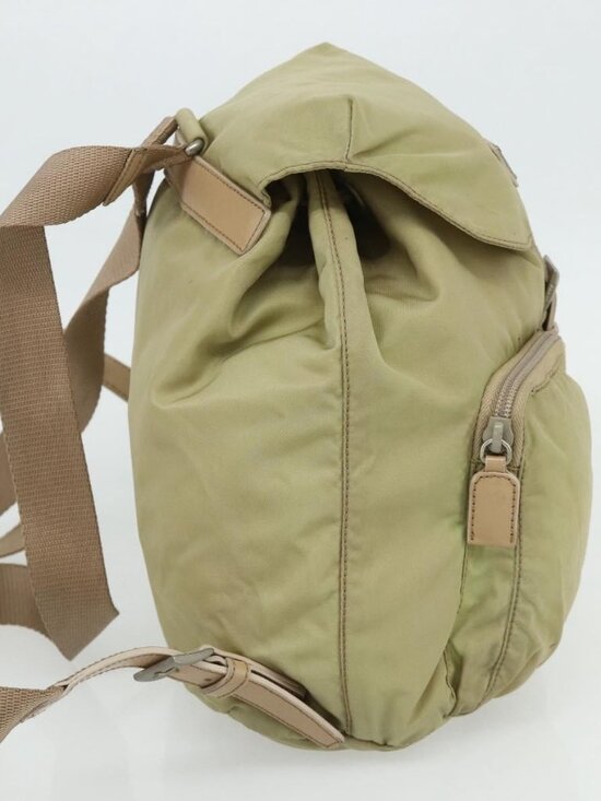 PRADA Backpack Nylon Khaki Silver Auth bs35144 main image 16